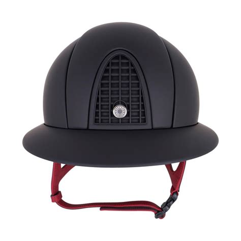 Hermes Eole Riding Helmet Black / Rouge H Strap 57 .